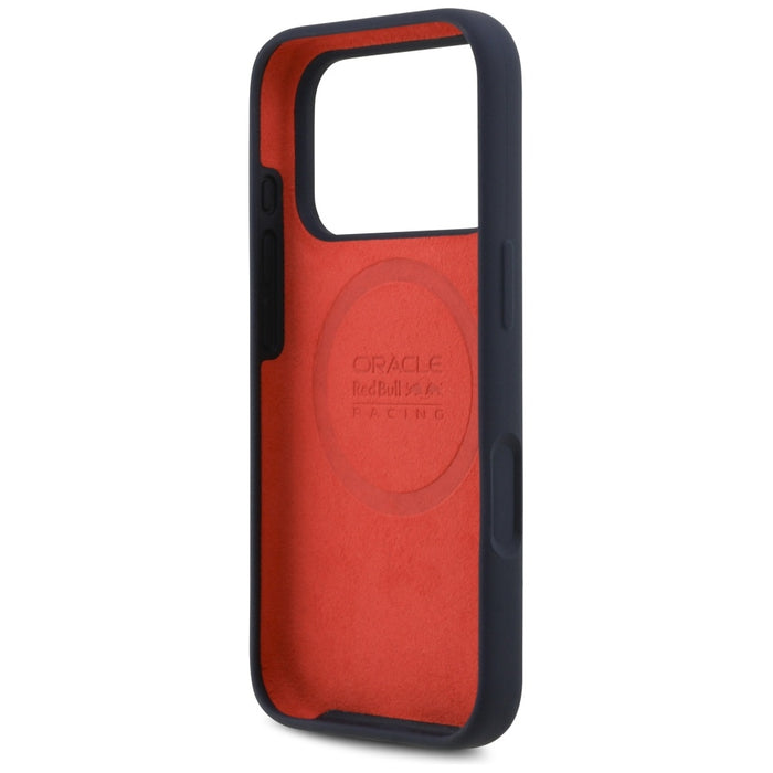 Силиконов калъф Red Bull Red Ring MagSafe за iPhone 17 Pro, тъмносин