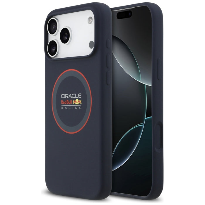 Силиконов калъф Red Bull Red Ring MagSafe за iPhone 17 Pro Max, тъмносин