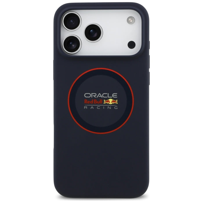 Силиконов калъф Red Bull Red Ring MagSafe за iPhone 17 Pro Max, тъмносин