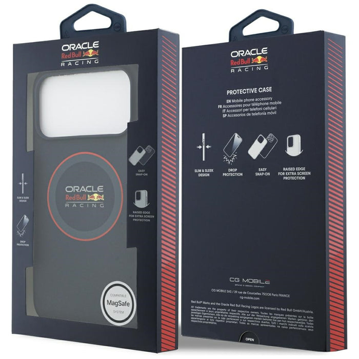 Силиконов калъф Red Bull Red Ring MagSafe за iPhone 17 Pro Max, тъмносин