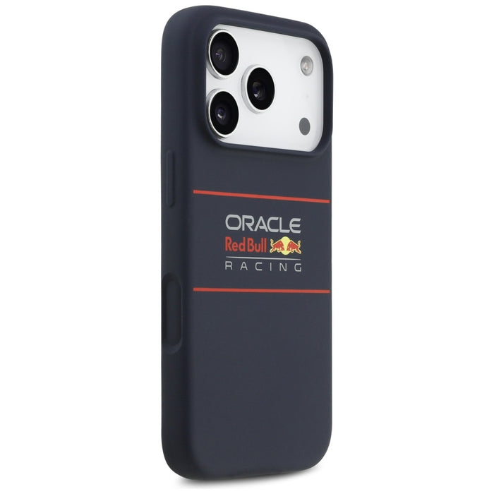 Силиконов калъф Red Bull Horizontal Centered Logo MagSafe за iPhone 17 Pro, тъмносин
