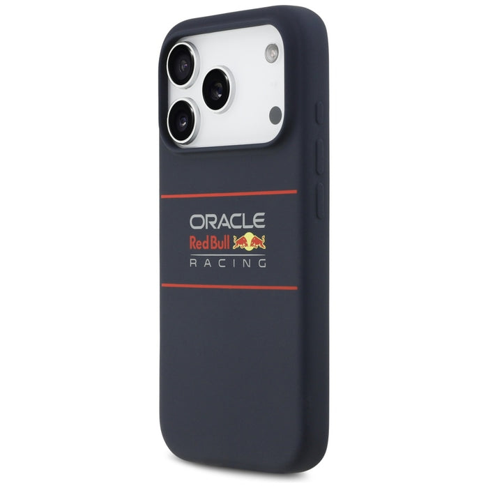 Силиконов калъф Red Bull Horizontal Centered Logo MagSafe за iPhone 17 Pro Max, тъмносин