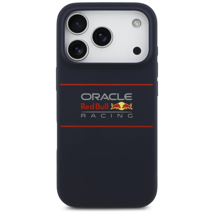 Силиконов калъф Red Bull Horizontal Centered Logo MagSafe за iPhone 17 Pro Max, тъмносин