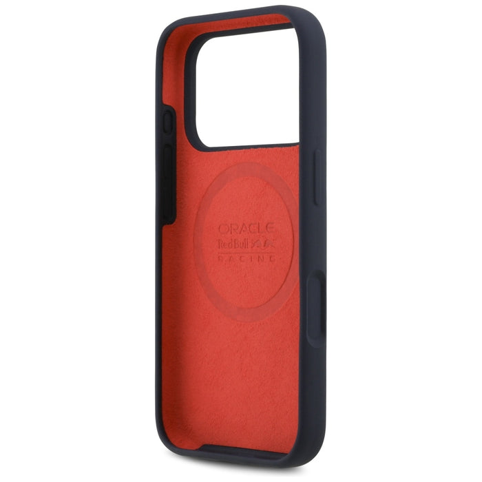 Силиконов калъф Red Bull Horizontal Centered Logo MagSafe за iPhone 17 Pro Max, тъмносин