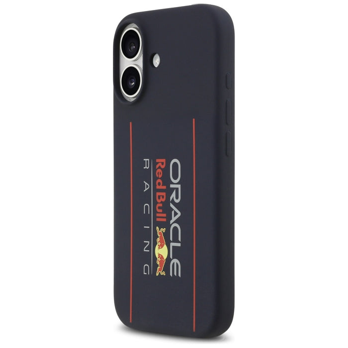 Силиконов калъф Red Bull Oversize Vertical Logo MagSafe за iPhone 17, тъмносин