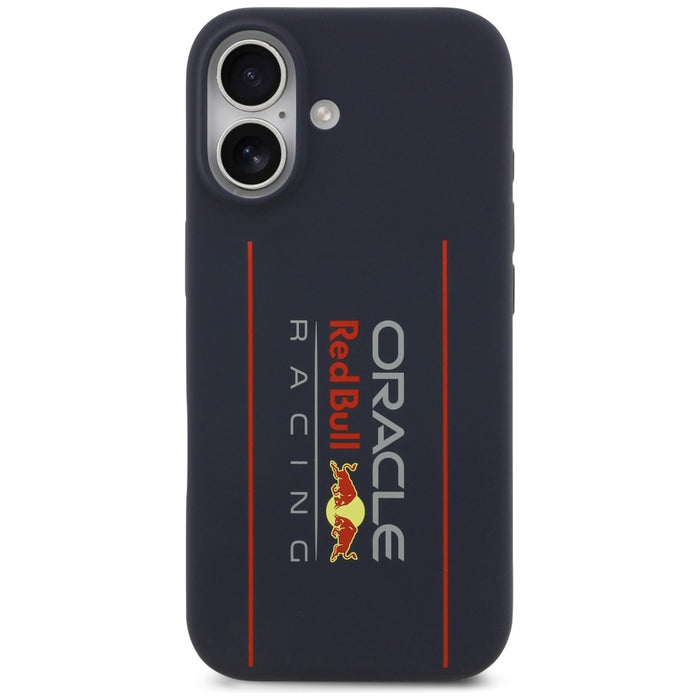 Силиконов калъф Red Bull Oversize Vertical Logo MagSafe за iPhone 17, тъмносин