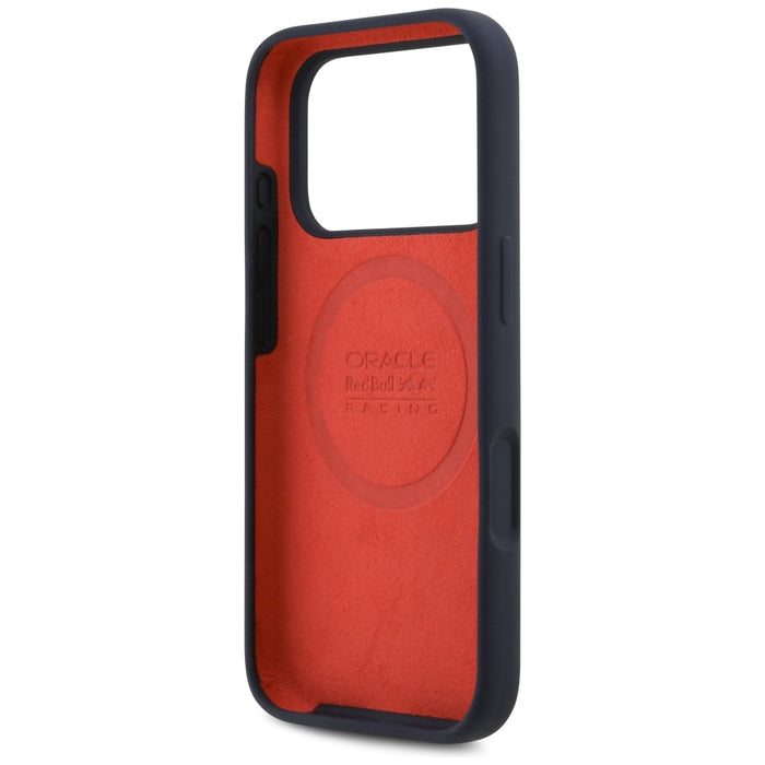 Силиконов калъф Red Bull Oversize Vertical Logo MagSafe за iPhone 17 Pro, тъмносин