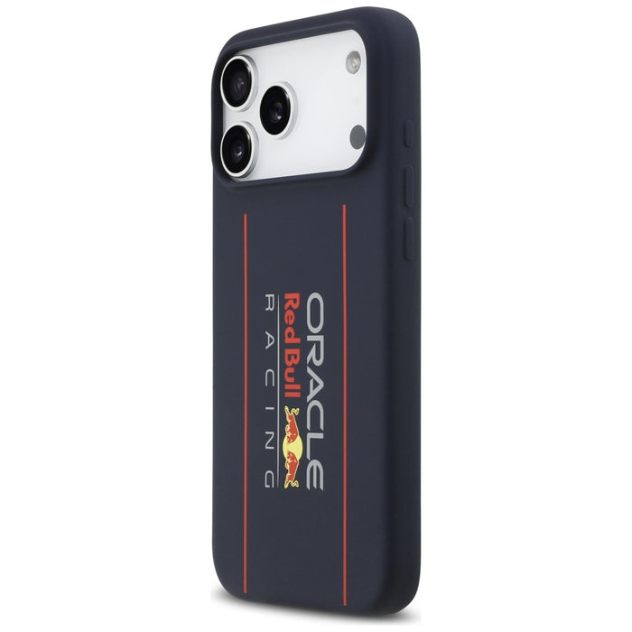 Силиконов калъф Red Bull Oversize Vertical Logo MagSafe за iPhone 17 Pro Max, тъмносин