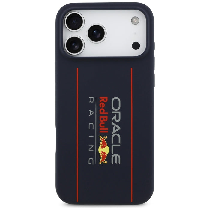 Силиконов калъф Red Bull Oversize Vertical Logo MagSafe за iPhone 17 Pro Max, тъмносин