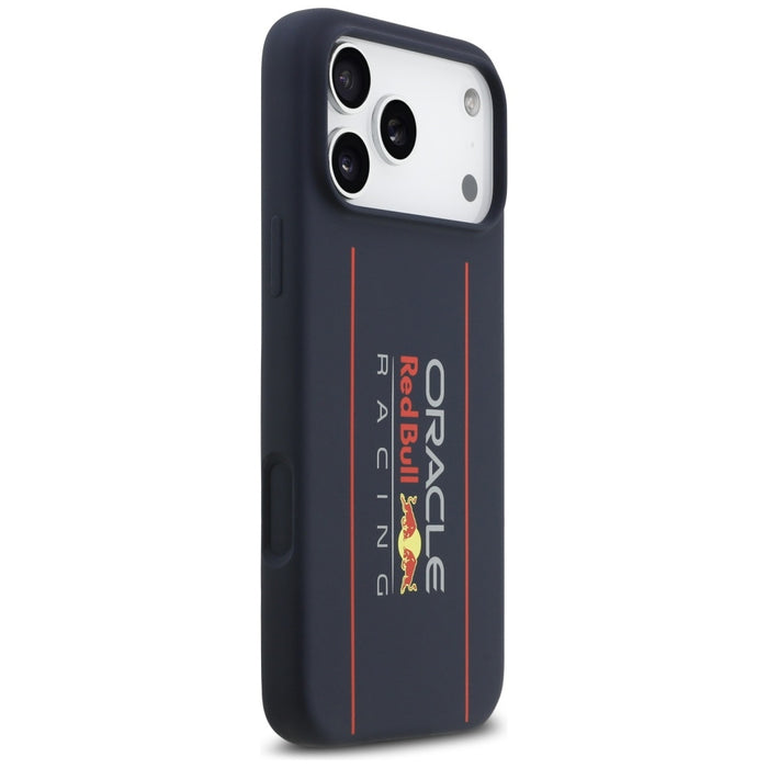Силиконов калъф Red Bull Oversize Vertical Logo MagSafe за iPhone 17 Pro Max, тъмносин