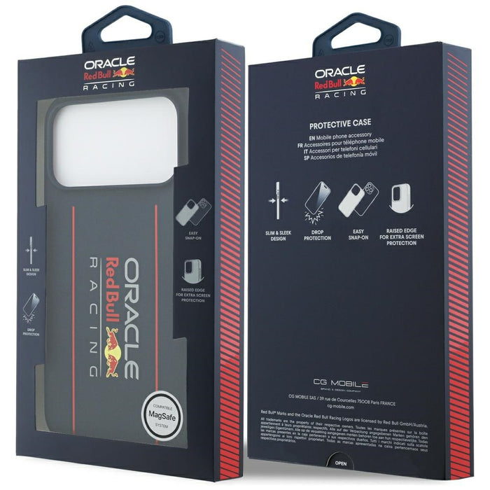 Силиконов калъф Red Bull Oversize Vertical Logo MagSafe за iPhone 17 Pro Max, тъмносин