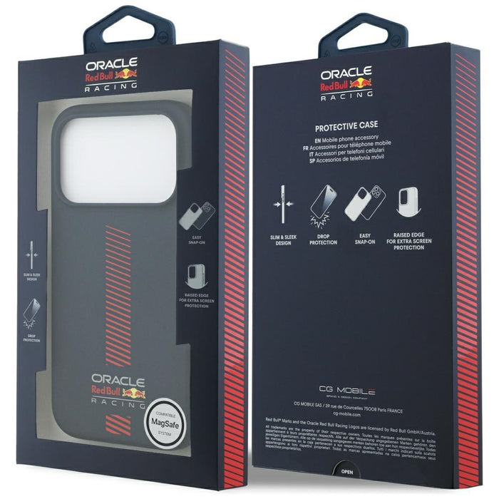 Силиконов калъф Red Bull Powerbar MagSafe за iPhone 17 Pro, тъмносин