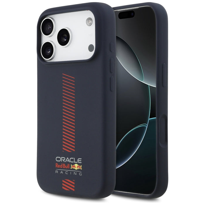 Силиконов калъф Red Bull Powerbar MagSafe за iPhone 17 Pro, тъмносин