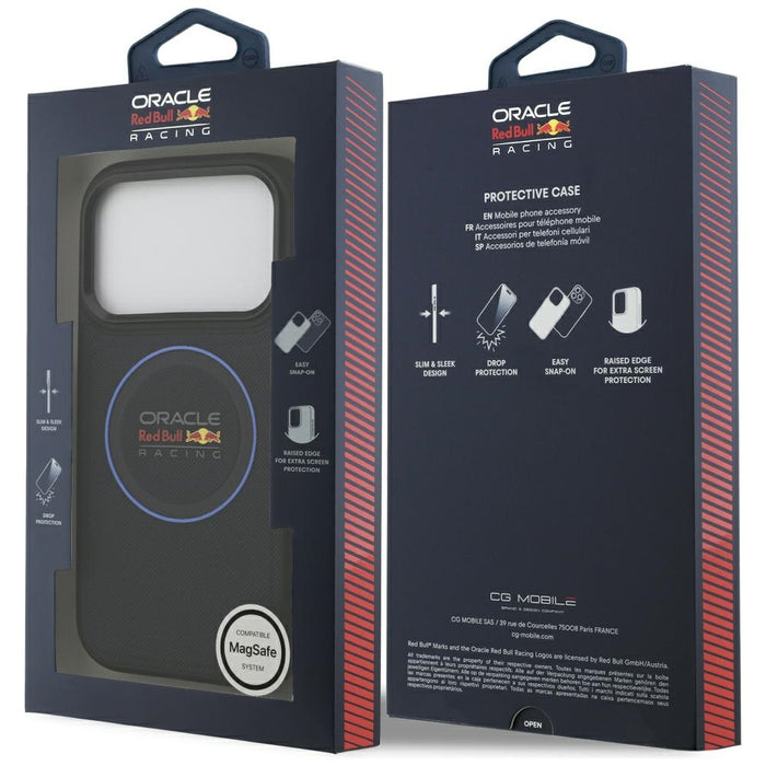 Калъф Red Bull Meshed Blue Ring &amp; Metal Buttons MagSafe за iPhone 17 Pro, тъмносин