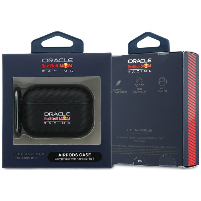 Калъф Red Bull Logo Carbon за AirPods Pro 3, черен