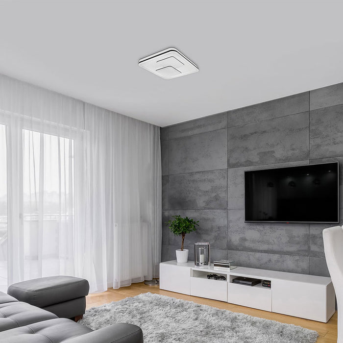 LED ПЛАФОН 40W 4000K 2970LM ЧЕРЕН RABALUX HECATE