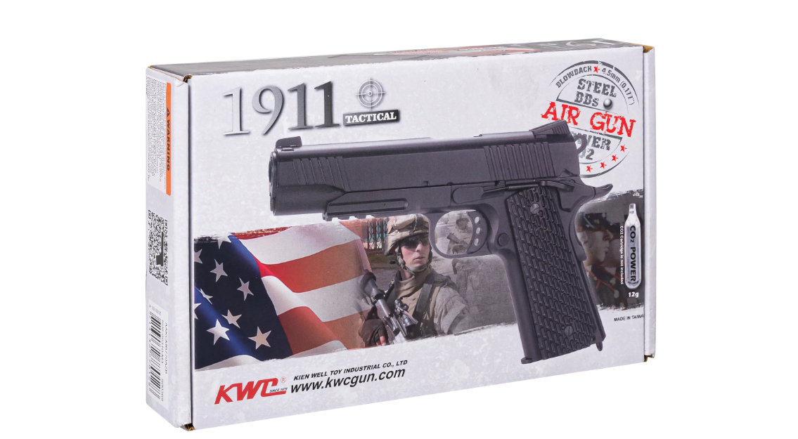Въздушна пушка Въздушна пушка Ranger M1911 BB KWC Kal. 4,5 BBS Blow Back 17 Strz. Пълен метал Co2