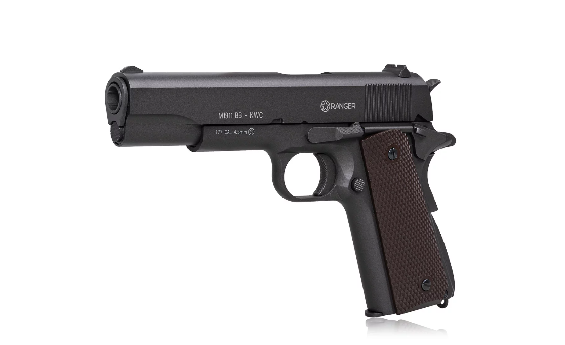 Въздушна пушка Въздушна пушка Ranger M1911 BB KWC Kal. 4,5 BBS Blow Back 17 Strz. Пълен метал Co2
