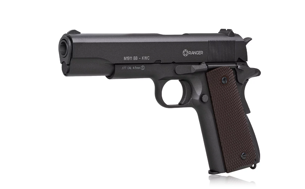 Въздушна пушка Въздушна пушка Ranger M1911 BB KWC Kal. 4,5 BBS Blow Back 17 Strz. Пълен метал Co2