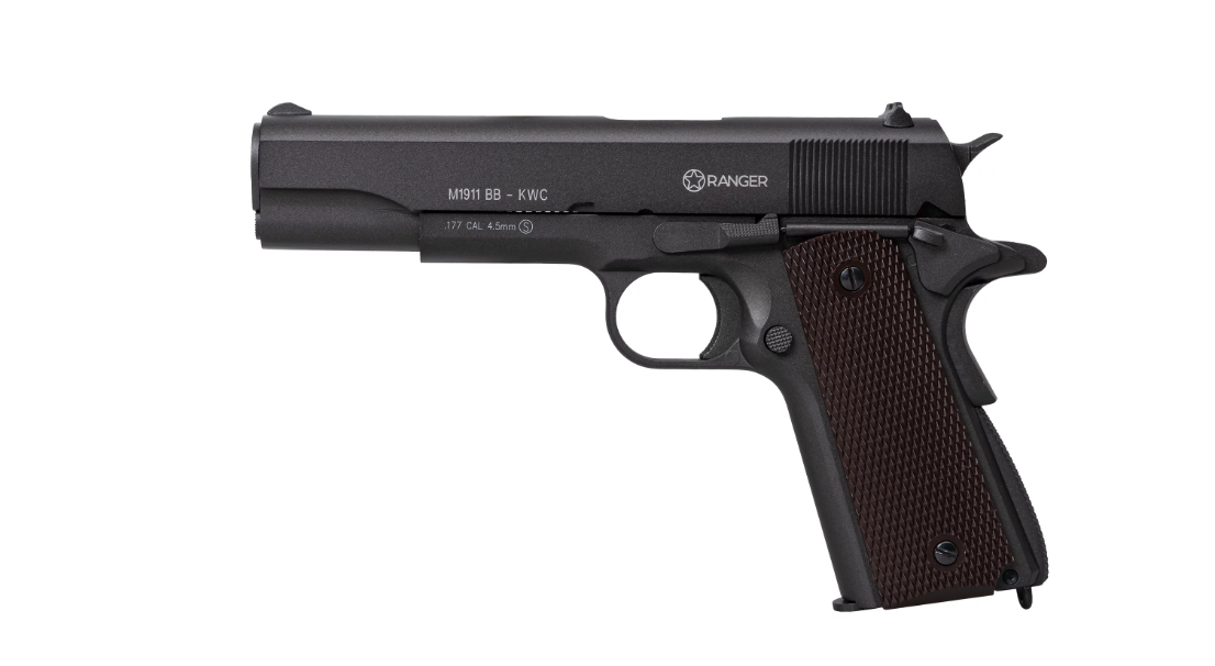 Въздушна пушка Въздушна пушка Ranger M1911 BB KWC Kal. 4,5 BBS Blow Back 17 Strz. Пълен метал Co2