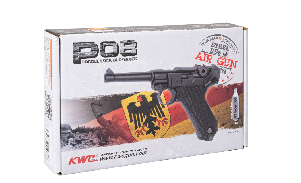 Въздушна пушка Пистолет RANGER P08 Parabellum KWC кал. 4.5 BBS 21 удара Full Metal CO2