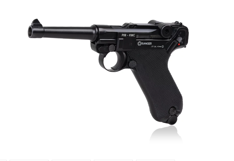 Въздушна пушка Пистолет RANGER P08 Parabellum KWC кал. 4.5 BBS 21 удара Full Metal CO2