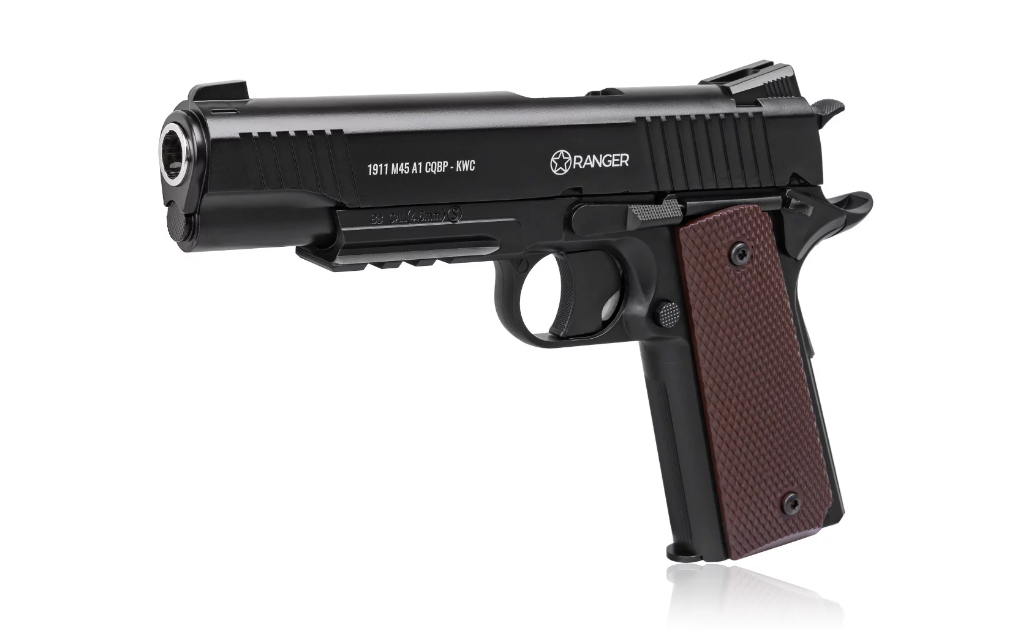 Въздушна пушка пистолет Ranger 1911 M45A1 CQBP K.4,5BBS 21-изстрела метален SLIDE KWC
