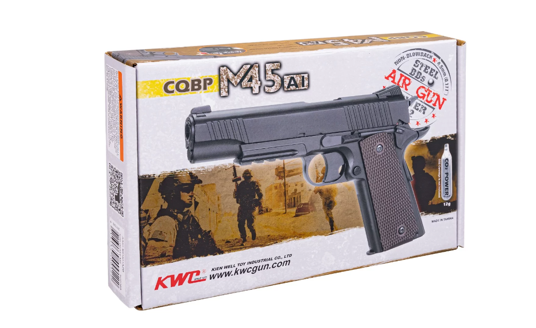 Въздушна пушка пистолет Ranger 1911 M45A1 CQBP K.4,5BBS 21-изстрела метален SLIDE KWC