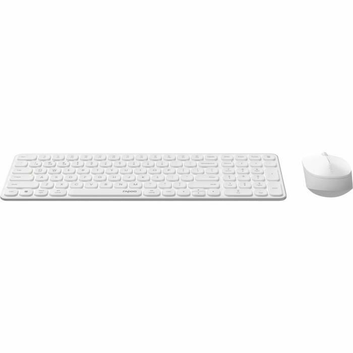 Клавиатура с мишка Rapoo 9310M Бял AZERTY