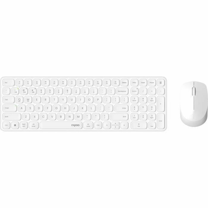 Клавиатура с мишка Rapoo 9310M Бял AZERTY