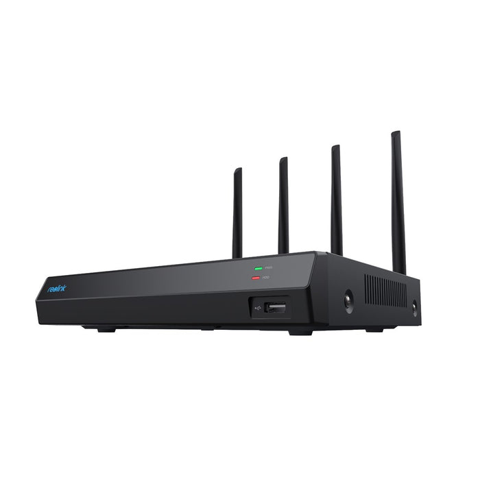 Reolink NVS12W - 12-канален Wi-Fi 6 NVR, поддържа до 16MP камера, 5/2,4 GHz Wi-Fi, 2TB HDD, 16TB капацитет за съхранение, черен