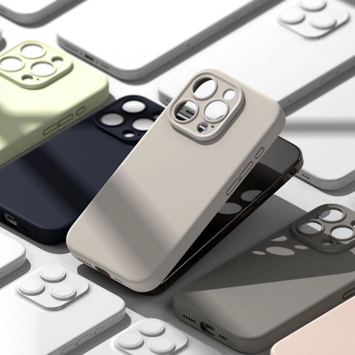 Силиконов калъф Ringke MagSafe за iPhone 15 Pro Max - бежов