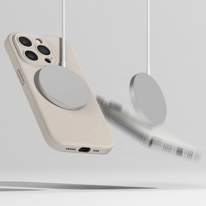 Силиконов калъф Ringke MagSafe за iPhone 15 Pro Max - бежов