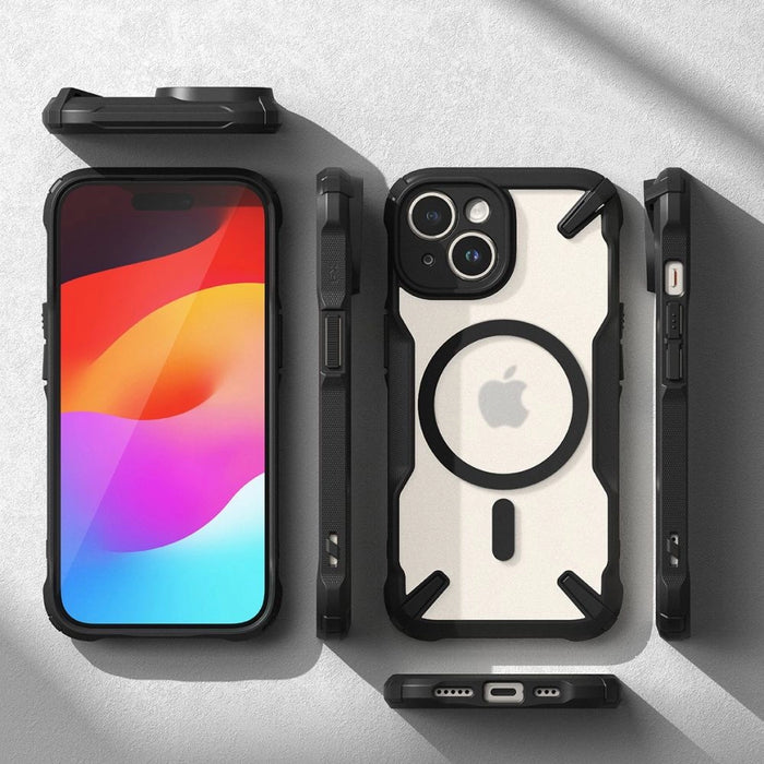 Калъф Ringke Fusion X MagSafe за iPhone 15 Plus - черен мат