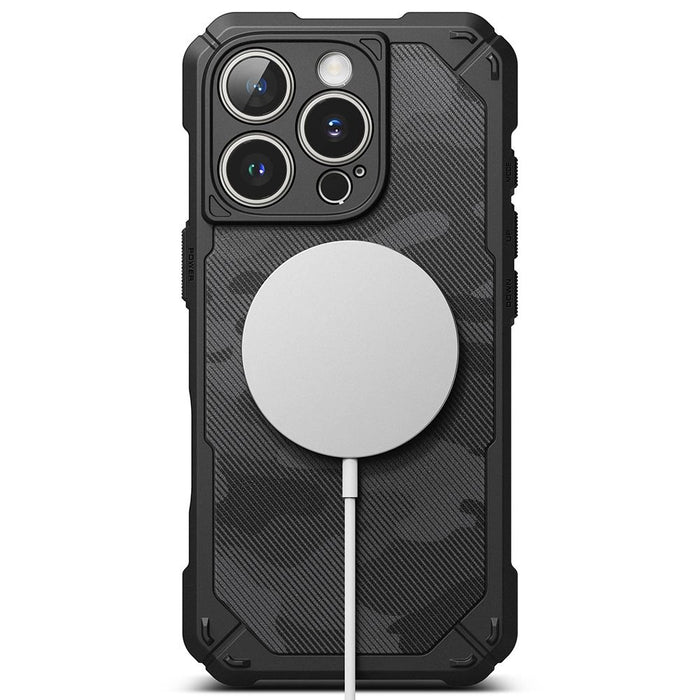 Калъф Ringke Rugged Gear MagSafe за iPhone 16 Pro - черен камуфлаж