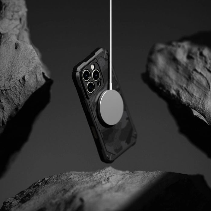 Калъф Ringke Rugged Gear MagSafe за iPhone 16 Pro - черен камуфлаж