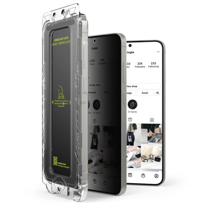 Ringke Easy Slide 2 пакета Privacy Glass за Samsung Galaxy S25+
