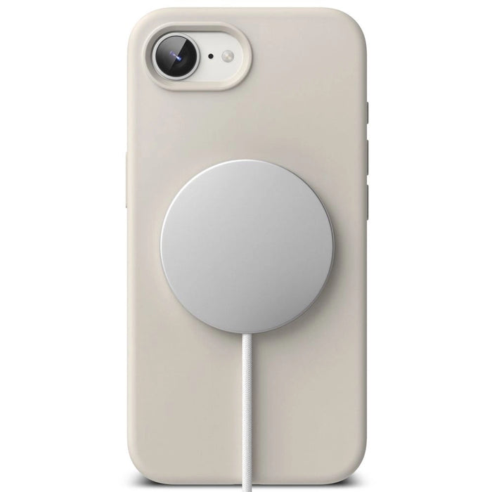 Силиконов калъф Ringke Magsafe за iPhone 16e - бежов