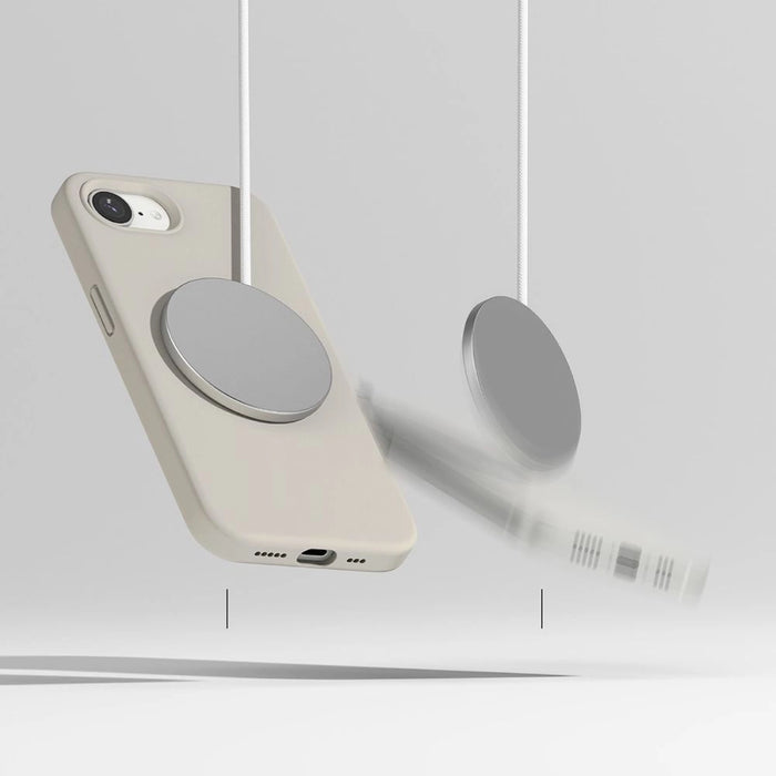Силиконов калъф Ringke Magsafe за iPhone 16e - бежов