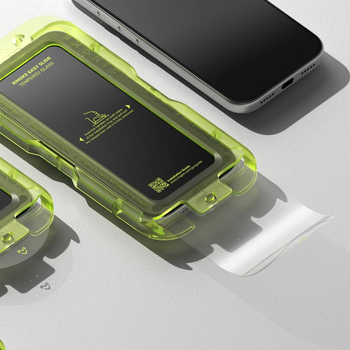 Закалено стъкло Ringke Easy Slide 2-pack за iPhone 17 Pro - черно