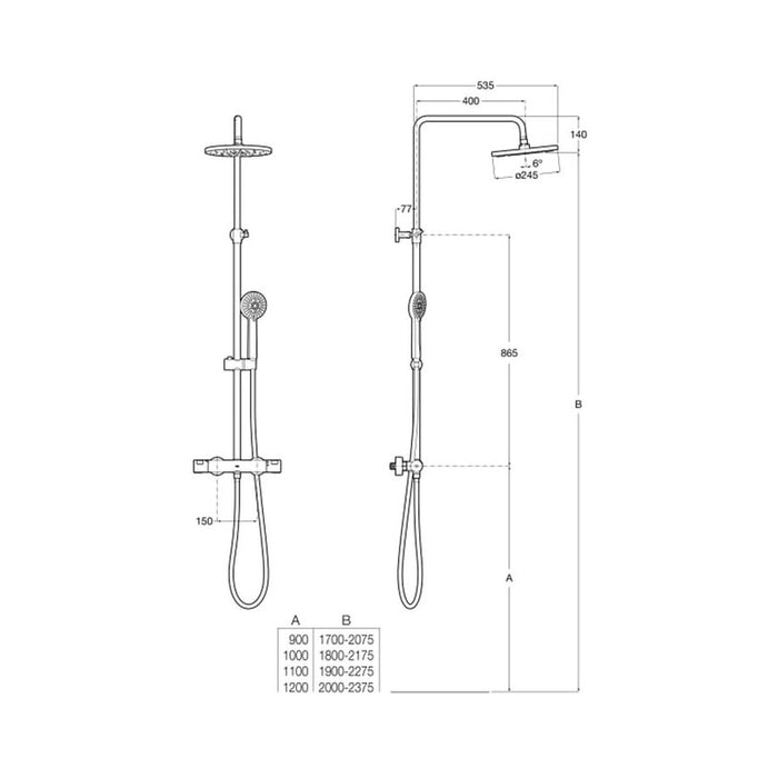 ДУШ СИСТЕМА ТЕРМОСТАТНА ROCA VICTORIA-T PLUS