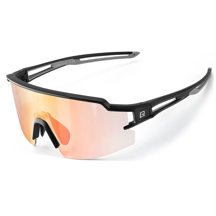 Очила за колоездене Rockbros Photochromic UV Protection with Corective Insert Orange Lenses - Black