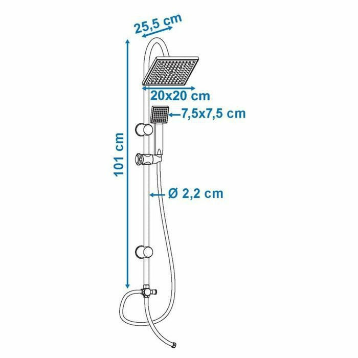 Душ Колона Rousseau Soto Неръждаема стомана ABS 150 cm 70 cm