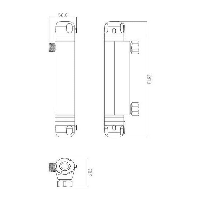 Смесител с Две Ръкохватки Rousseau Volga 2 Сив Месинг 15 cm Душ