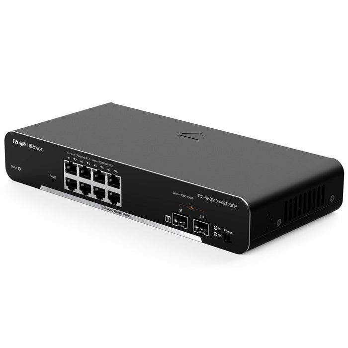 Ruijie Networks RG-NBS3100-8GT2SFP мрежов комутатор Managed L2 Gigabit Ethernet (10/100/1000) Черен