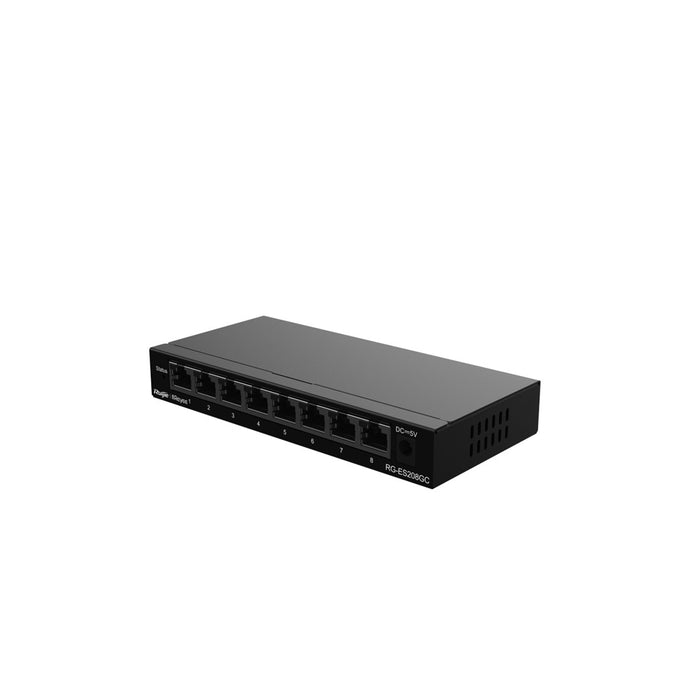 Ruijie Networks RG-ES208GC мрежов комутатор Managed L2 Gigabit Ethernet (10/100/1000) Сив