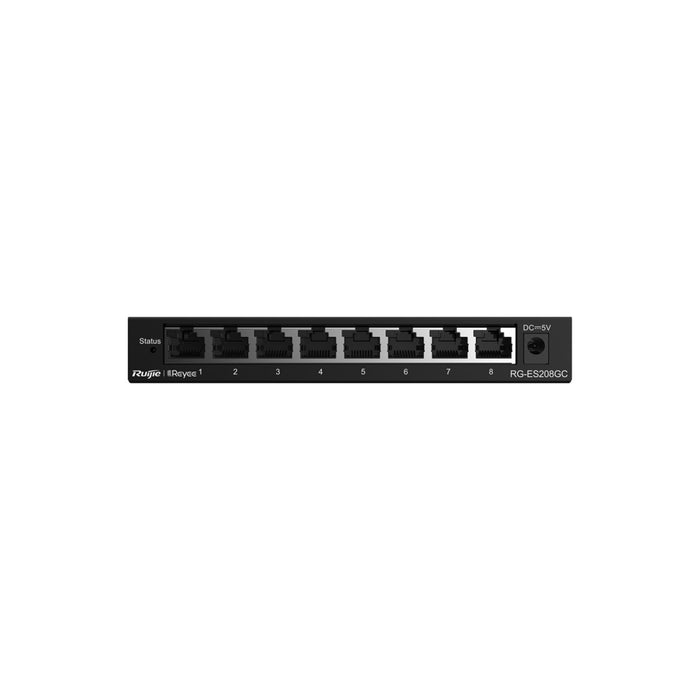 Ruijie Networks RG-ES208GC мрежов комутатор Managed L2 Gigabit Ethernet (10/100/1000) Сив