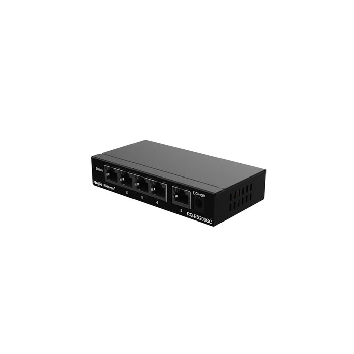 Ruijie Networks RG-ES205GC мрежов комутатор Managed L2 Gigabit Ethernet (10/100/1000) черен