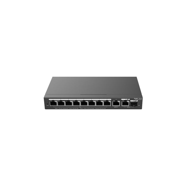 Ruijie Networks RG-ES210GS-P мрежов комутатор Managed L2 Gigabit Ethernet (10/100/1000) Power over Ethernet (PoE) Черен