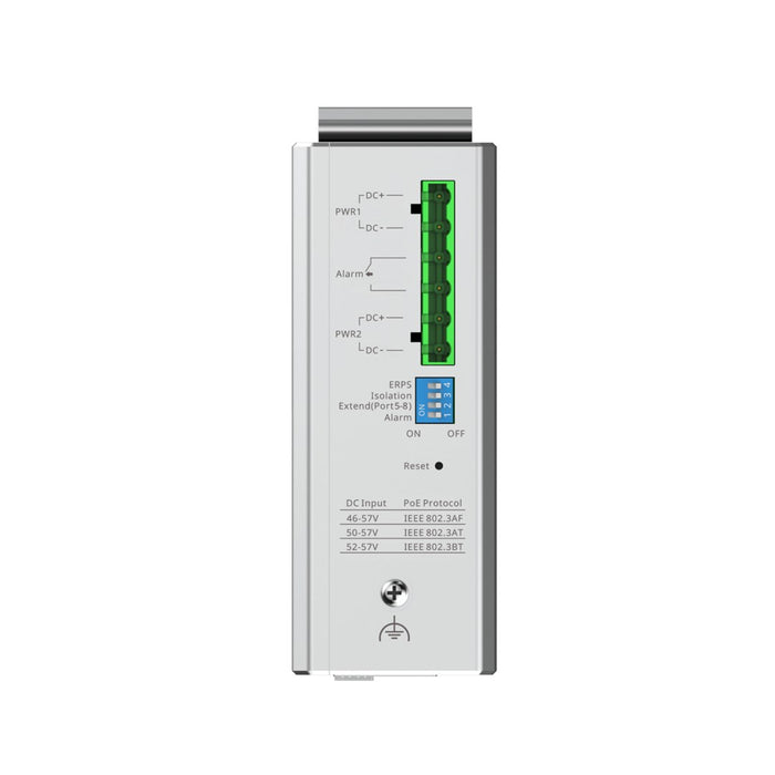 Ruijie Networks RG-NIS2100 Управляван L2 Gigabit Ethernet (10/100/1000) Захранване през Ethernet (PoE) Черен, Неръждаема стомана